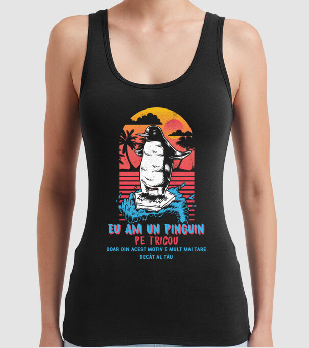 eu am un pinguin pe tricou - doar din acest motiv e mult mai tare decât al tău model negru pe tricou