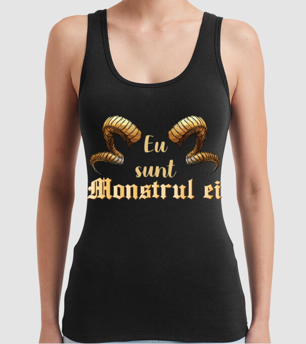 eu sunt monstrul ei model negru pe tricou