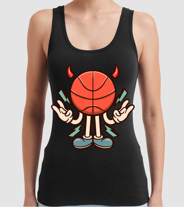Evil basketball model negru pe tricou