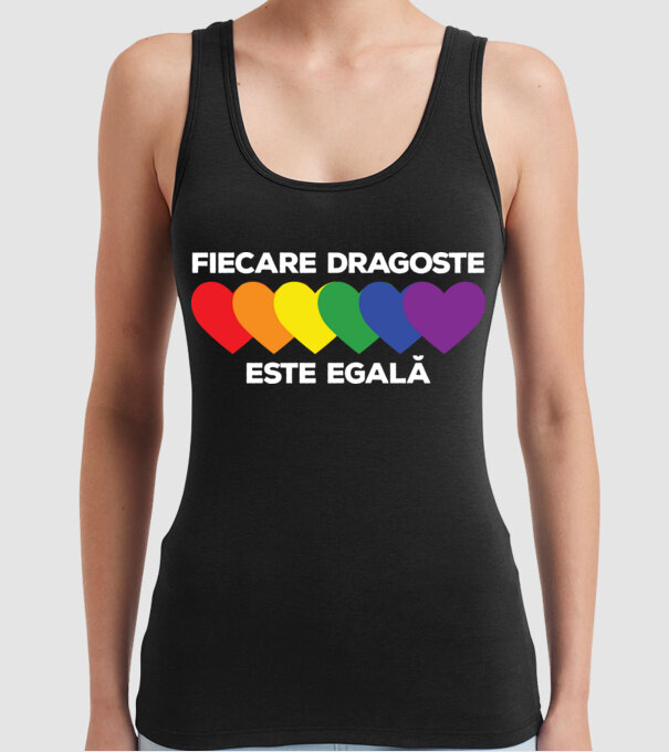 Fiecare dragoste este egală model negru pe tricou