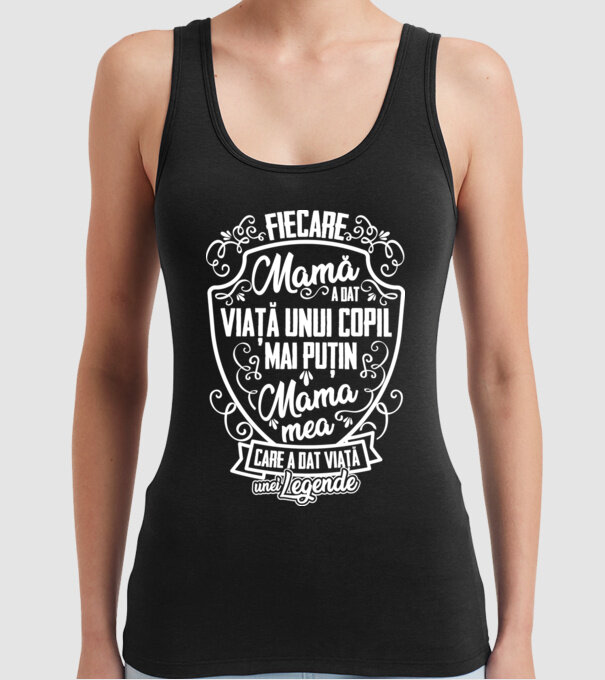 Fiecare mamă a dat viață unui copil, mai puțin mama mea, care a dat viață unei legende model negru pe tricou