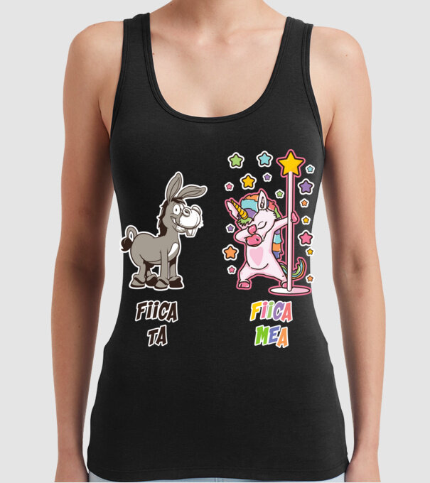 fiica ta - fiica mea model negru pe tricou