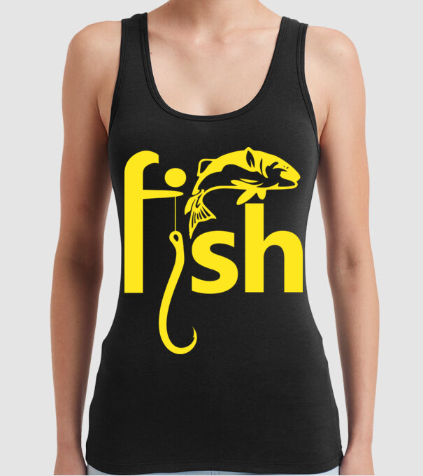 Fish model negru pe tricou