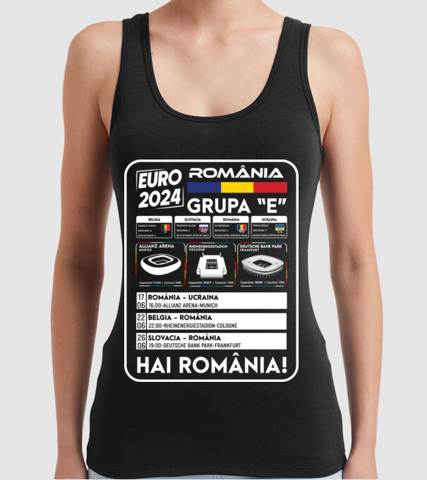 Fotbal Calendar Euro 2024 model negru pe tricou