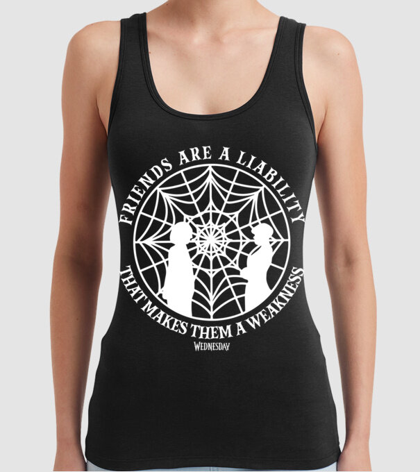 Friends are liability model negru pe tricou