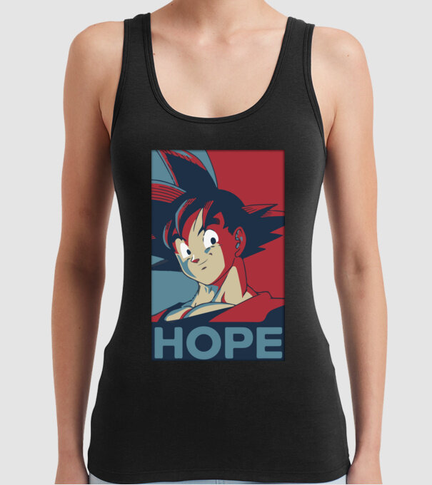 goku hope dragonball model negru pe tricou