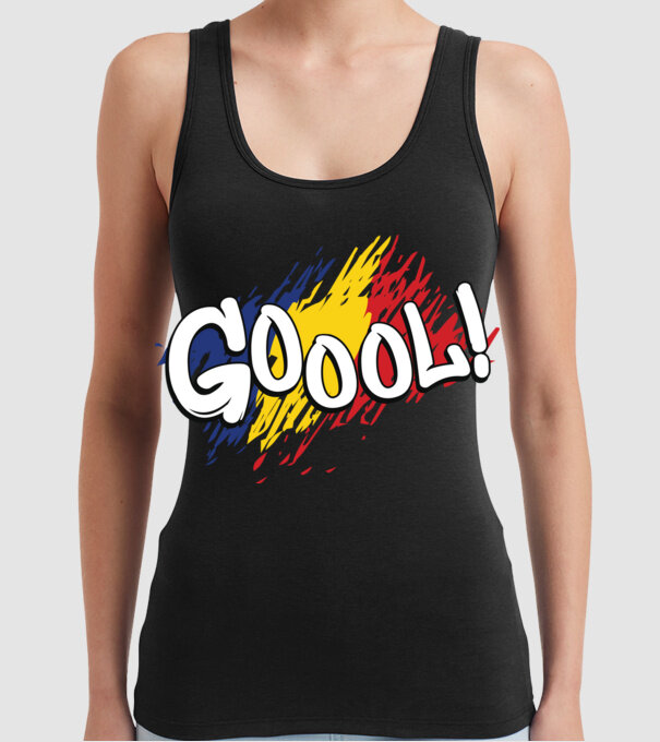 GOOOL model negru pe tricou