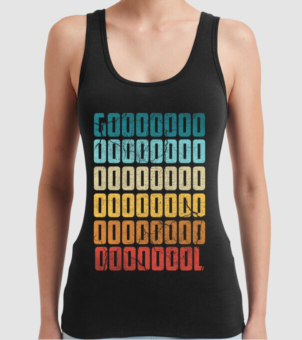 GOOOL retro model negru pe tricou