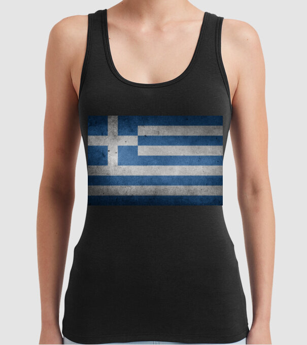 GREECE model negru pe tricou