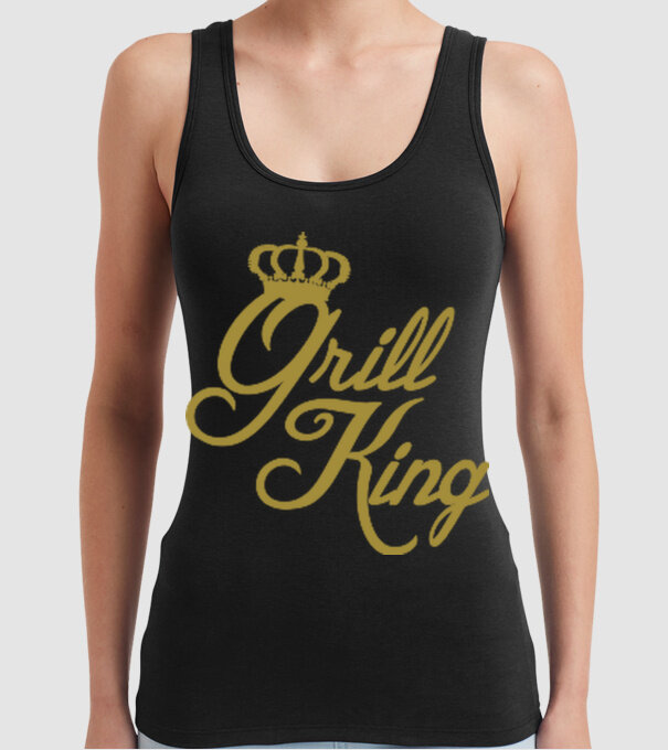 Grill King model negru pe tricou