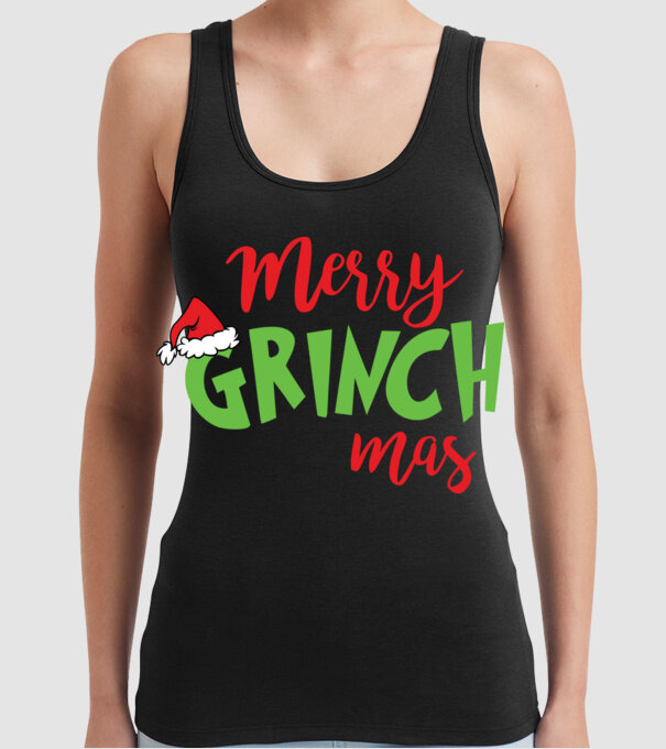 Grinchmas model negru pe tricou