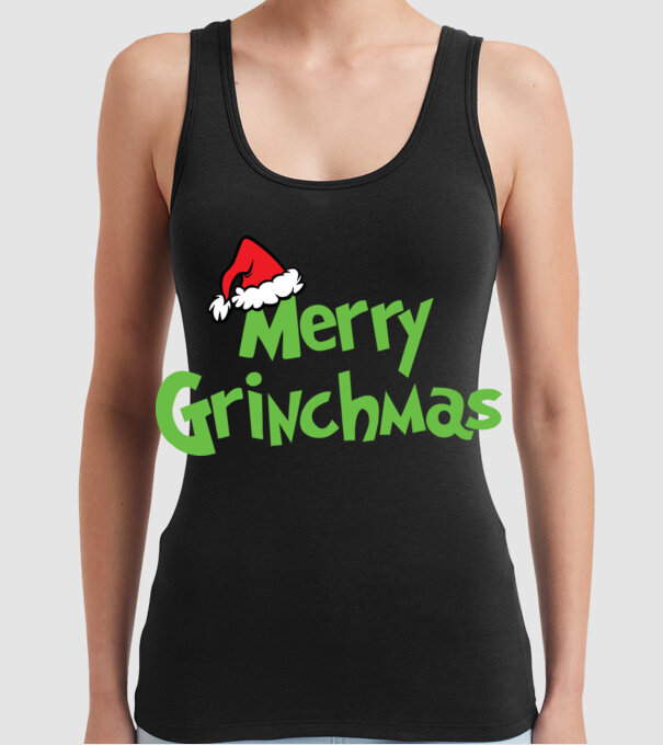 Grinchmas model negru pe tricou