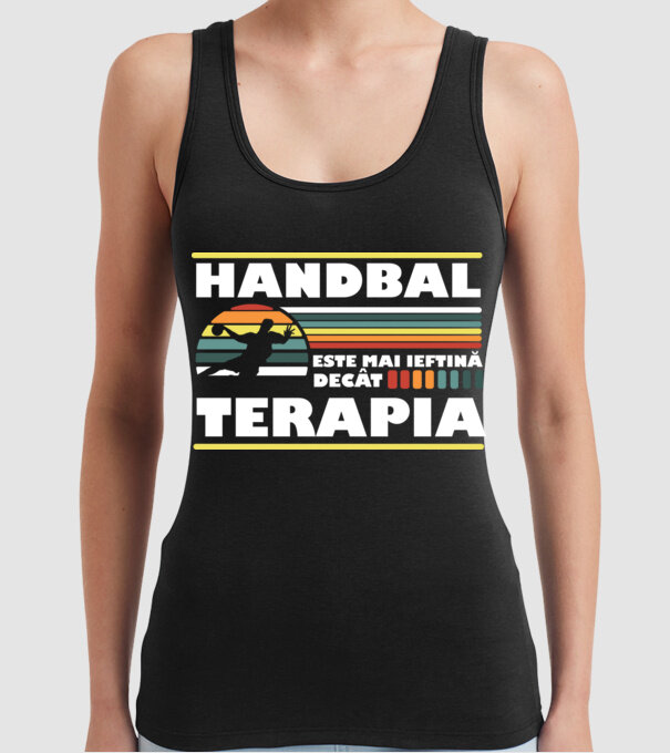 Handbal terapia model negru pe tricou