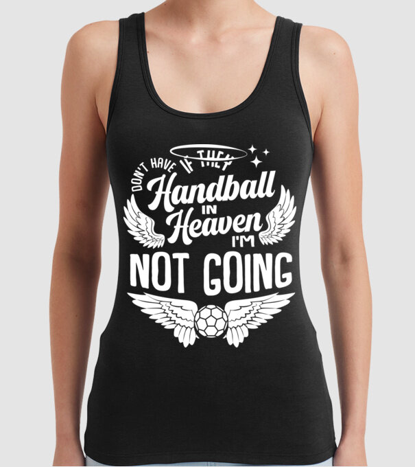 Handball in Heaven model negru pe tricou