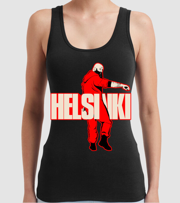 helsinki la casa de papel model negru pe tricou