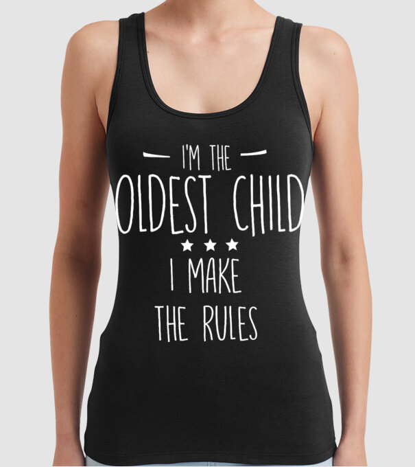 I'm the oldest child model negru pe tricou