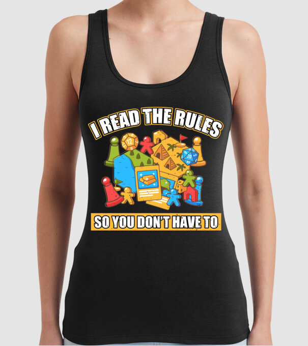 I read the rules model negru pe tricou