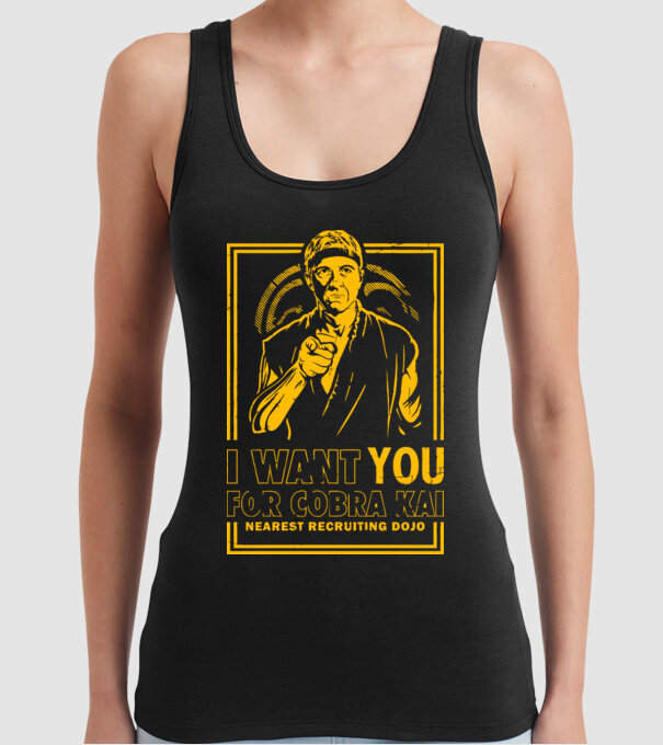 I want you cobra kai model negru pe tricou