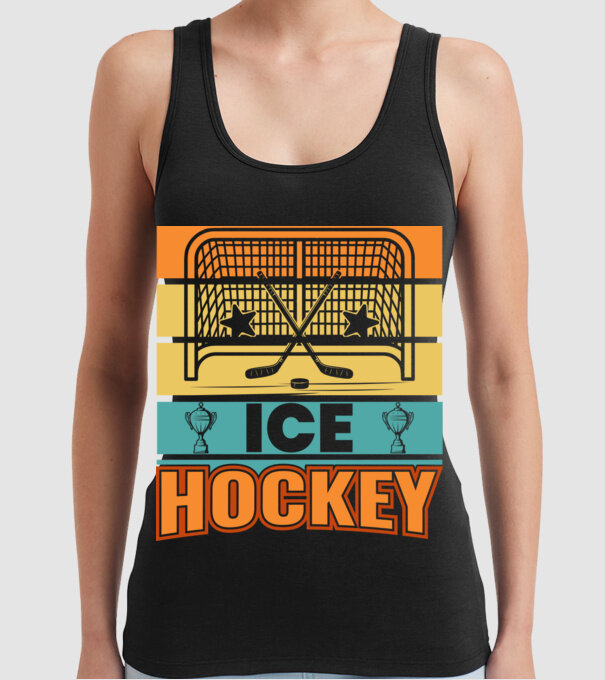Ice Hockey model negru pe tricou
