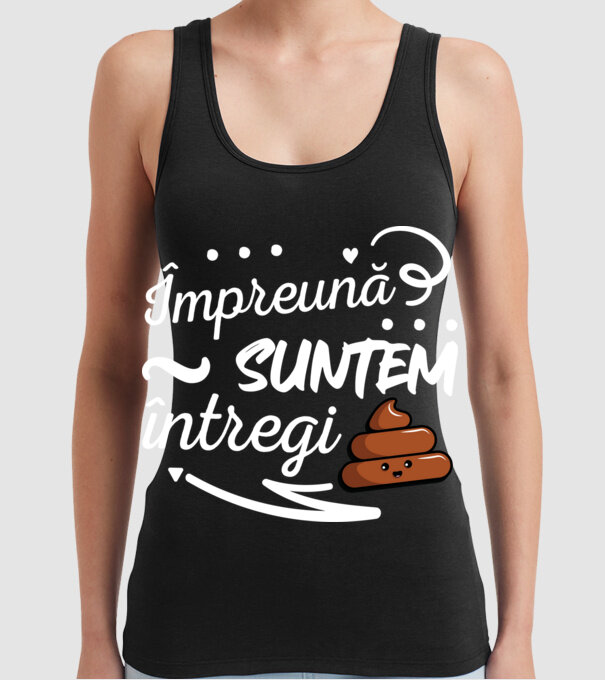 Împreună suntem întregi! model negru pe tricou
