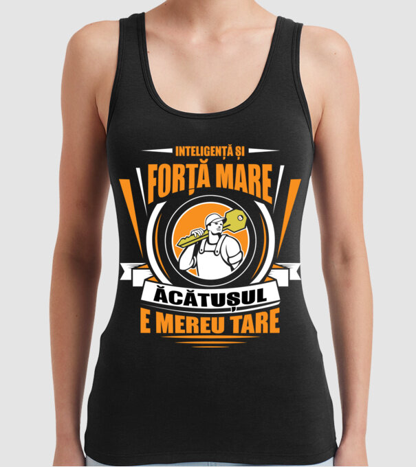 Inteligență și forță mare, lăcătușul e mereu tare model negru pe tricou