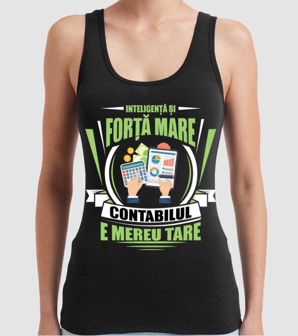Inteligență și forță mare, contabilul e mereu tare model negru pe tricou