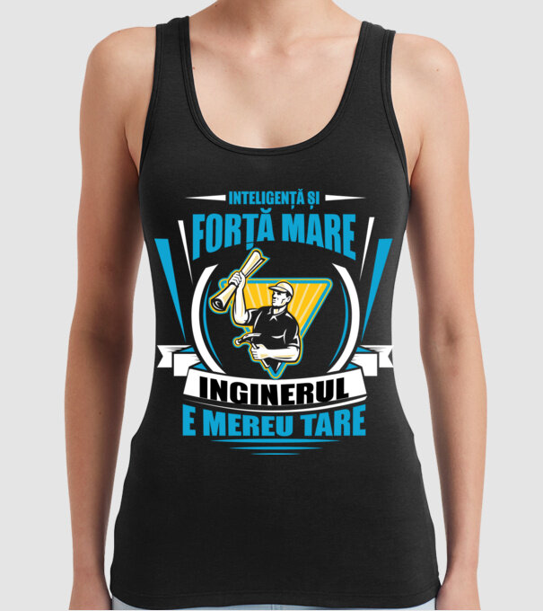 Inteligență și forță mare, inginerul e mereu tare model negru pe tricou