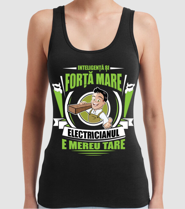 Inteligență și forță mare, tâmplarul e mereu tare model negru pe tricou