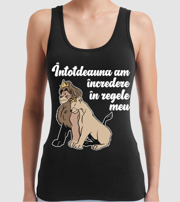Întotdeauna am încredere în regele meu model negru pe tricou