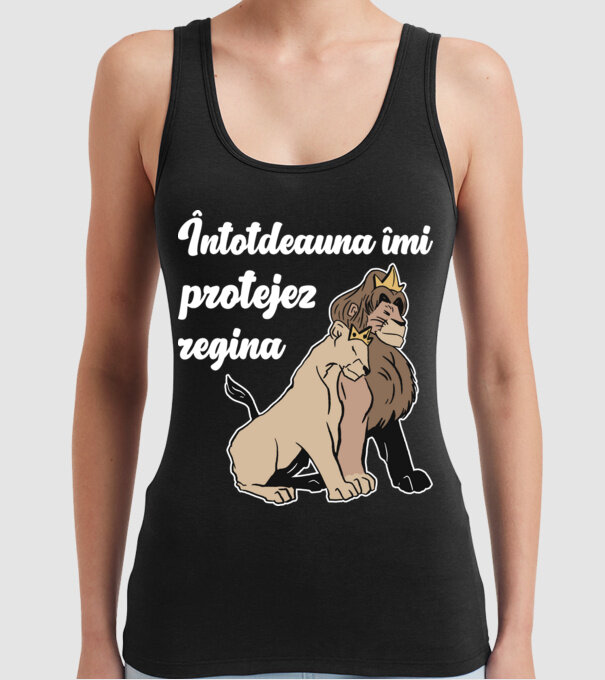 Întotdeauna îmi protejez regina model negru pe tricou