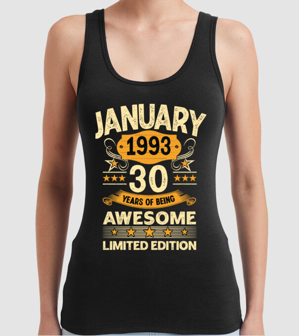 January 1993 30 years of being limited edition model negru pe tricou