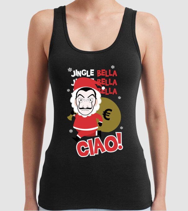 jingle bella christmas la casa de papel model negru pe tricou