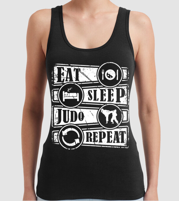 Judo model negru pe tricou
