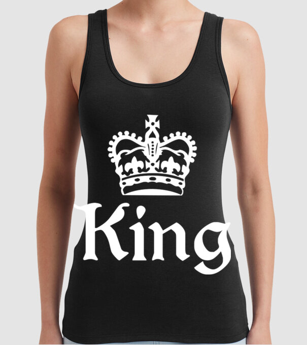 King model negru pe tricou
