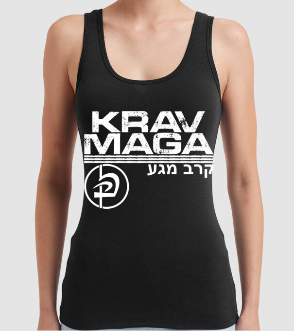 Krav Maga model negru pe tricou