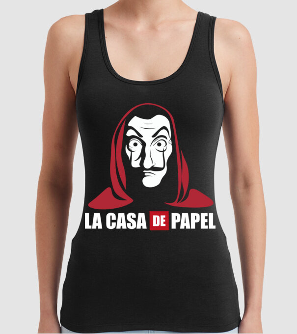 la cas de papel logo model negru pe tricou