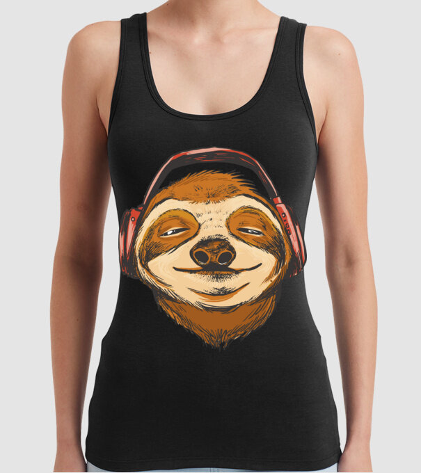 Leneș model negru pe tricou