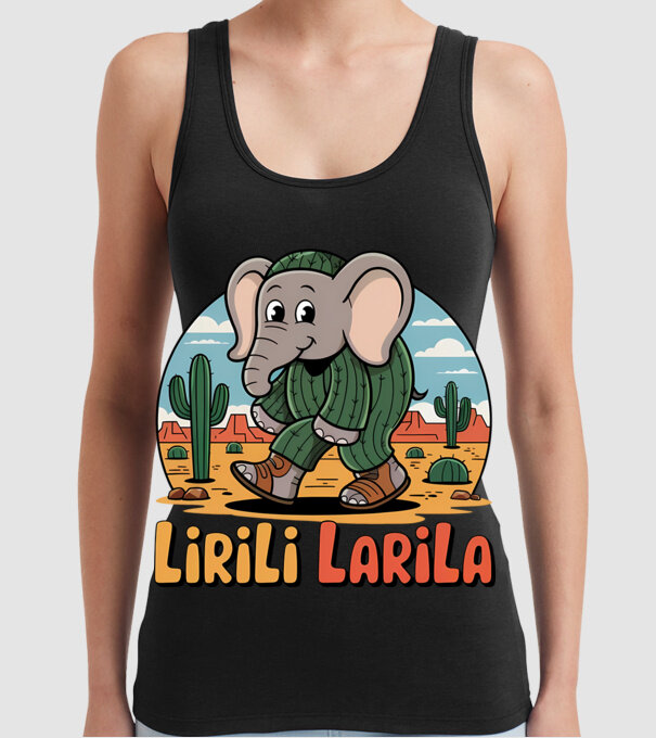 Lirili Larila model negru pe tricou