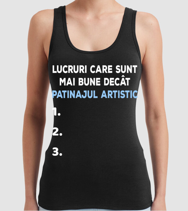 Lucruri care sunt mai bune decât patinajul artistic model negru pe tricou