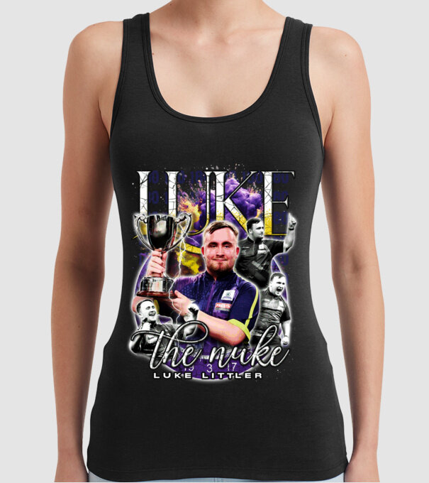 Luke the nuke model negru pe tricou