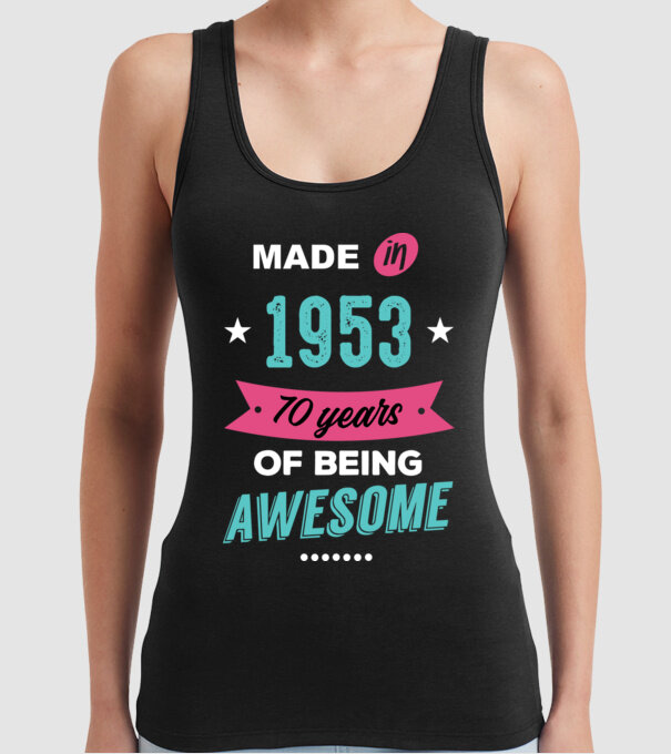MADE IN 1953 model negru pe tricou