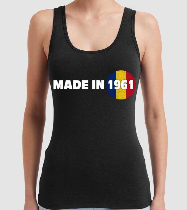 made in 1961 retro vintage model negru pe tricou