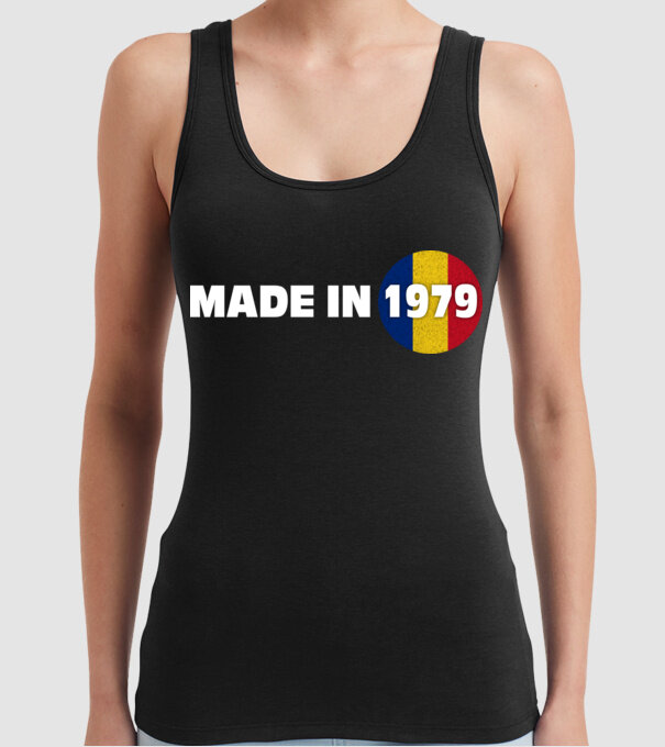 made in 1979 retro vintage model negru pe tricou