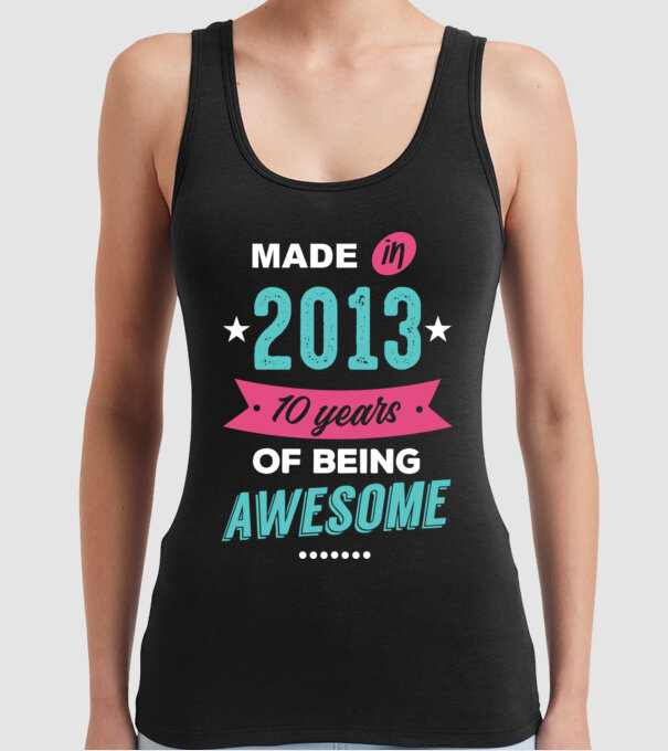 Made in 2013 model negru pe tricou