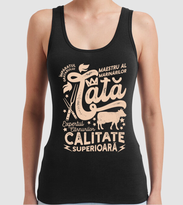 Împăratul grătarului, maestru al marinărilor, expertul cărnurilor - tată - Calitate superioară model negru pe tricou