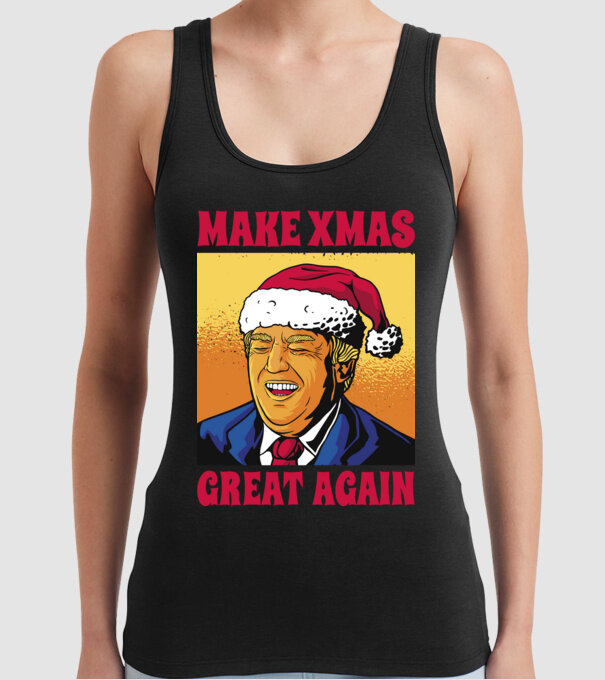 Make Xmas great again model negru pe tricou