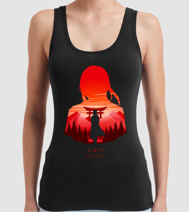 Makima model negru pe tricou