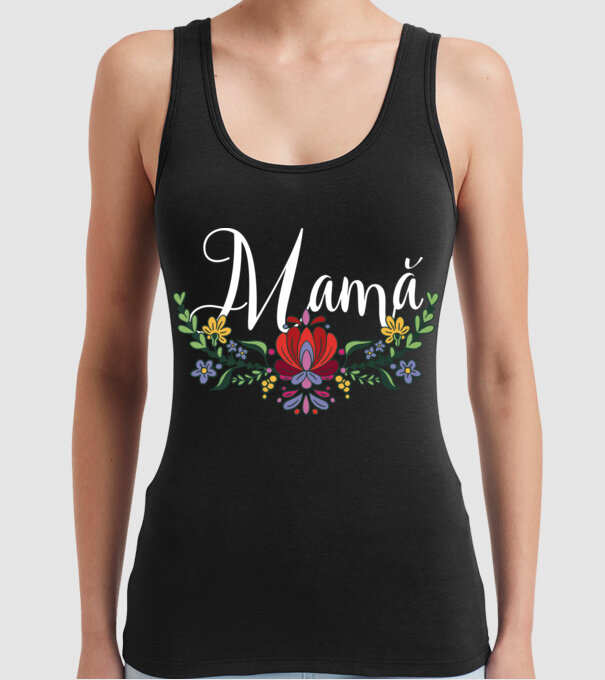 Mamă model negru pe tricou