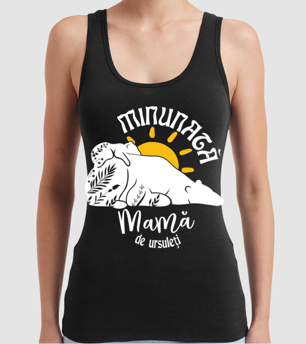Minunată mamă de ursuleți model negru pe tricou