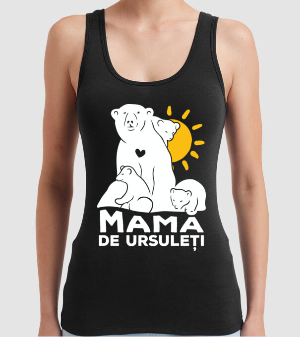 Minunată mamă de ursuleți model negru pe tricou